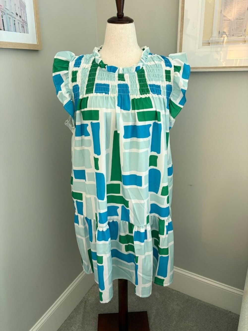 Top It Off Size XL Lola Ruffle Summer Dress Colorful Coquette